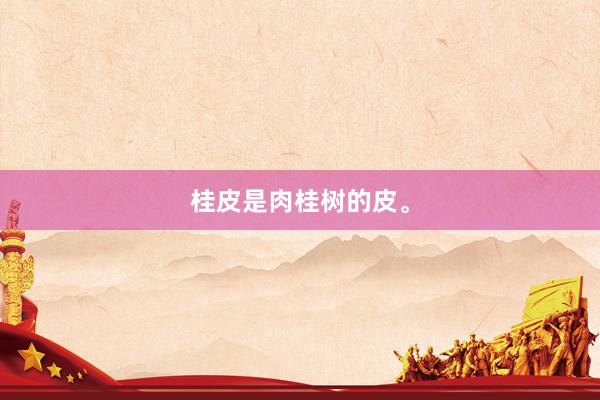 桂皮是肉桂树的皮。