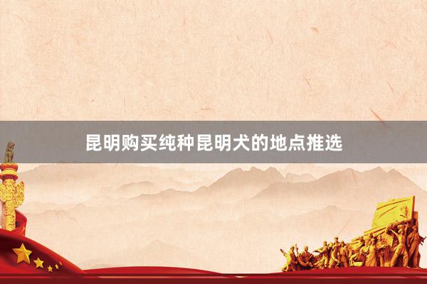 昆明购买纯种昆明犬的地点推选